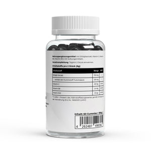 Therapium Shilajit Gummies, a jar of 60 gummies with shilajit extract at 20% fulvic acid