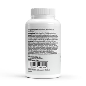 Therapium Multivitamin and Mineral Complex, a jar of 120 softgels with twenty-three vitamins and minerals