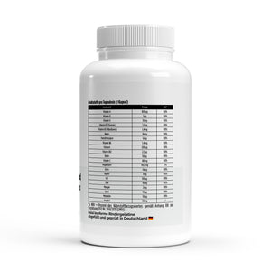 Therapium Multivitamin and Mineral Complex, a jar of 120 softgels with twenty-three vitamins and minerals