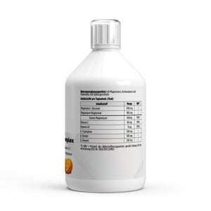 Magnesium Complex Shots Plus+ — label with nutrition information