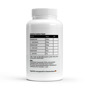 Therapium Milk Thistle, Artichoke and Dandelion Complex, a jar of 120 vegan capsules