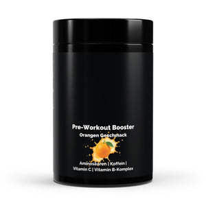 Therapium Pre-Workout Booster Orange, a 520 g tin of powder