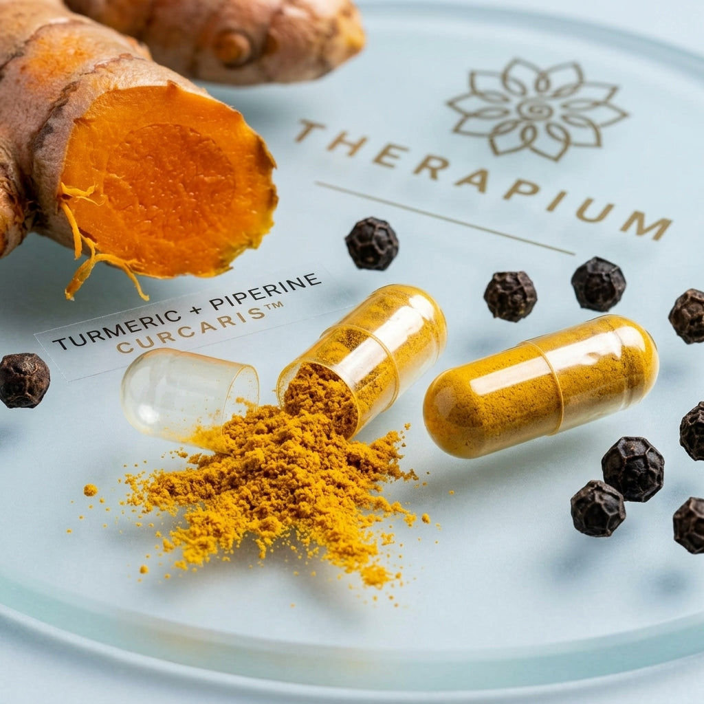 Therapium CURCARIS™ Turmeric + piperină — 60 de capsule
