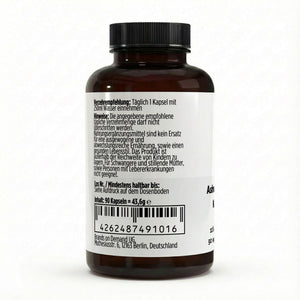 Therapium Ashwagandha, a jar of 90 vegan capsules with root extract at 10% withanolides