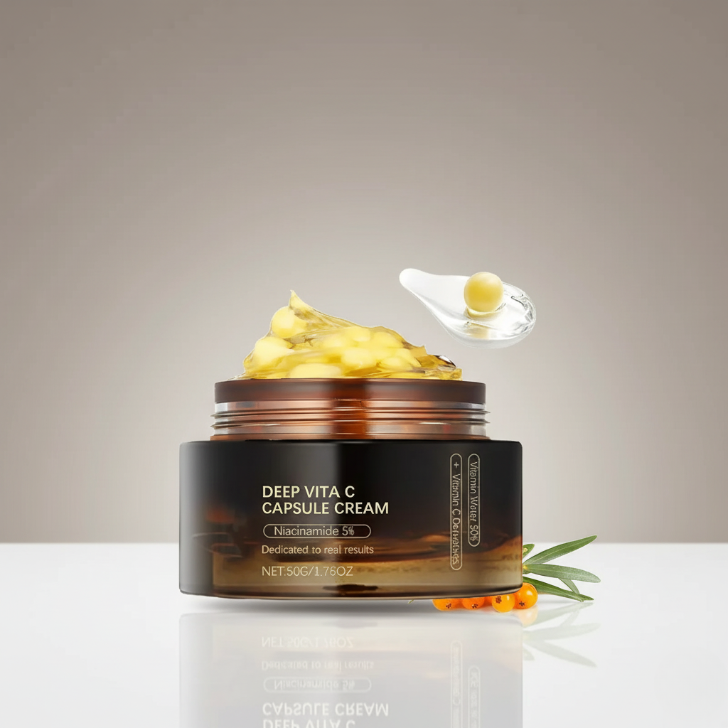 THERAPIUM™ CAVIAR GLOW CREAM – Vitamina C & Cápsula hidratante de niacinamida