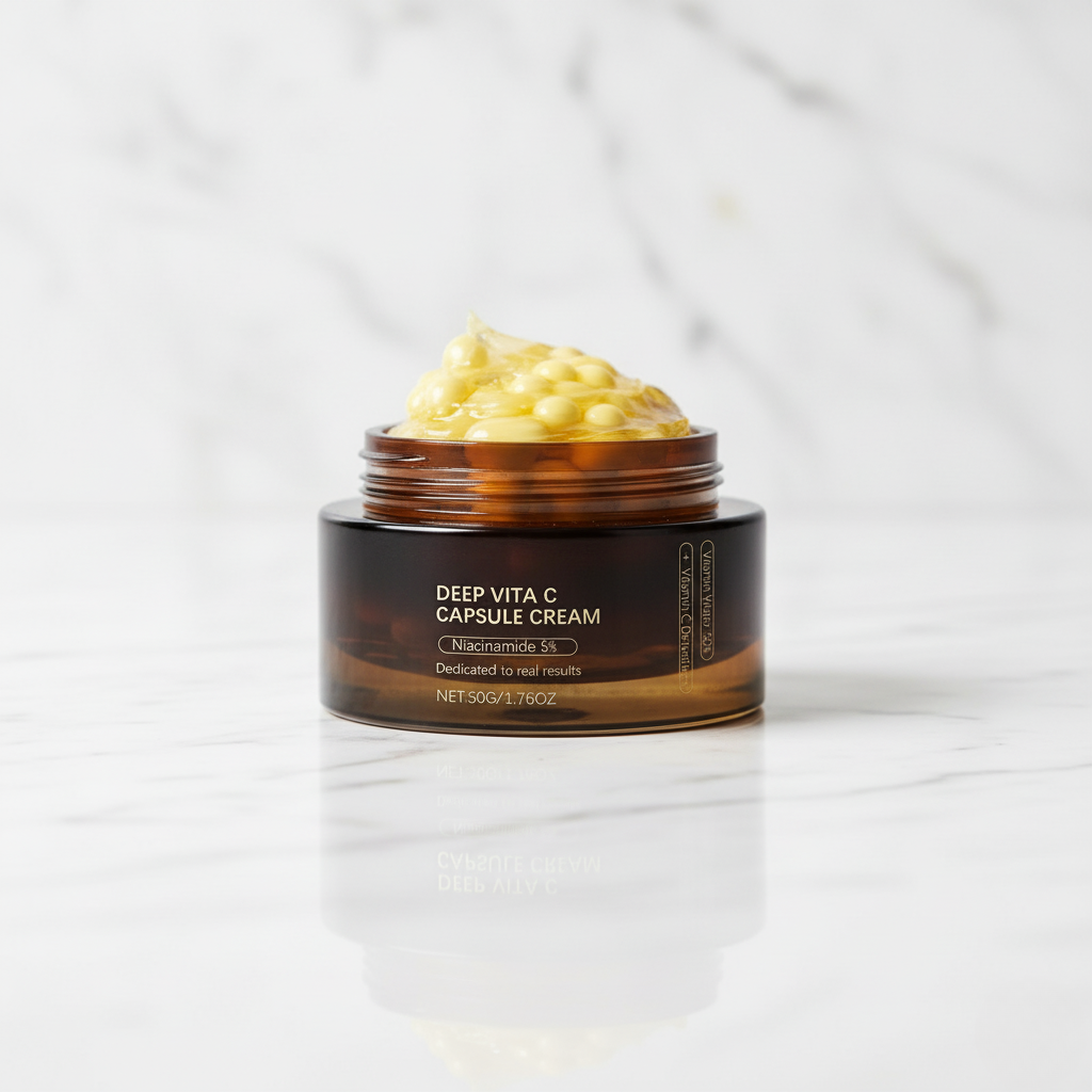 THERAPIUM™ CAVIAR GLOW CREAM – Vitamina C & Cápsula hidratante de niacinamida