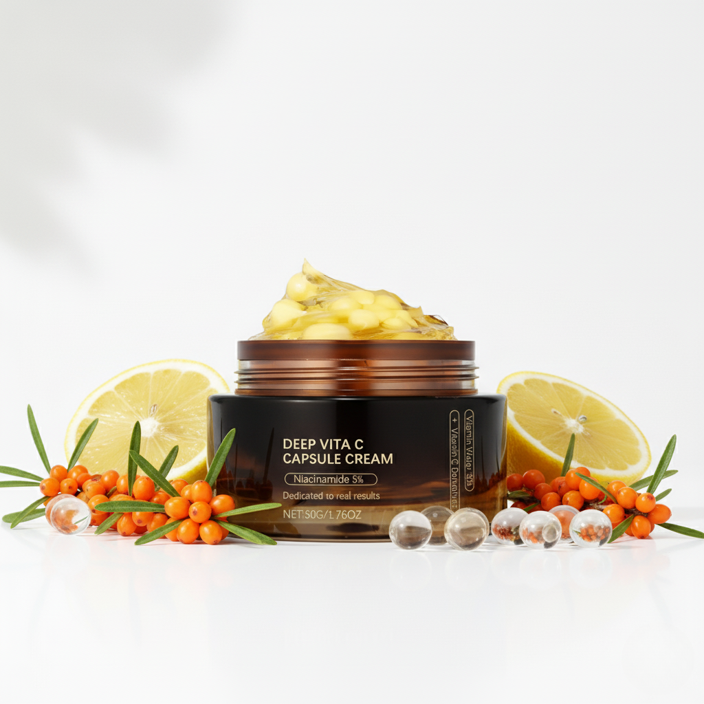 THERAPIUM™ CAVIAR GLOW CREAM – Vitamina C & Cápsula hidratante de niacinamida