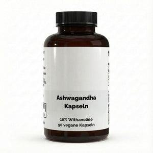 Therapium Ashwagandha, a jar of 90 vegan capsules with root extract at 10% withanolides