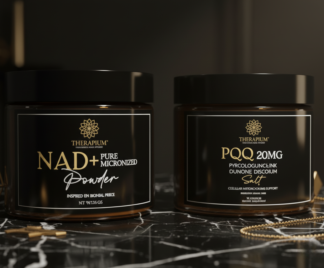 THERAPIUM™ Duo Creier și Vitalitate – NAD+ Pulbere 10g + Capsule PQQ (30