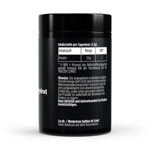 Therapium Creatine Monohydrate Raspberry, a 500 g tin of powder