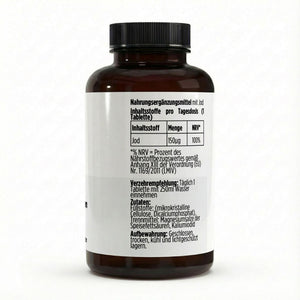 Therapium Iodine, a jar of 180 vegan tablets with potassium iodide