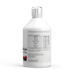 Collagen Vital PLUS+ Shots — label with nutrition information