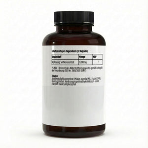 Therapium Apple Cider Vinegar Capsules, a jar of 120 vegan capsules at 600 mg each