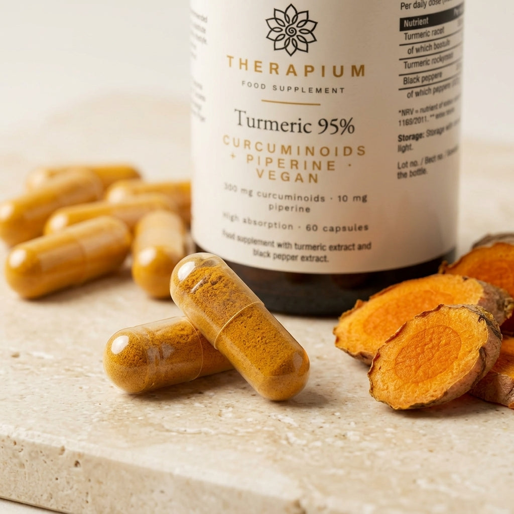 Therapium CURCARIS™ Turmeric 95% Curcuminoids — Macro Vegan Capsules & Pure Curcumin Root