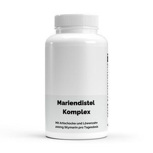Therapium Milk Thistle, Artichoke and Dandelion Complex, a jar of 120 vegan capsules