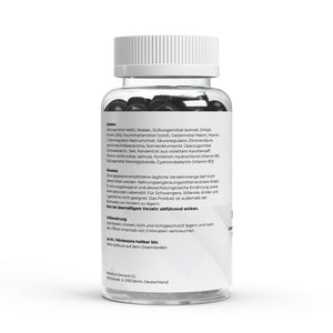 Therapium Shilajit Gummies, a jar of 60 gummies with shilajit extract at 20% fulvic acid