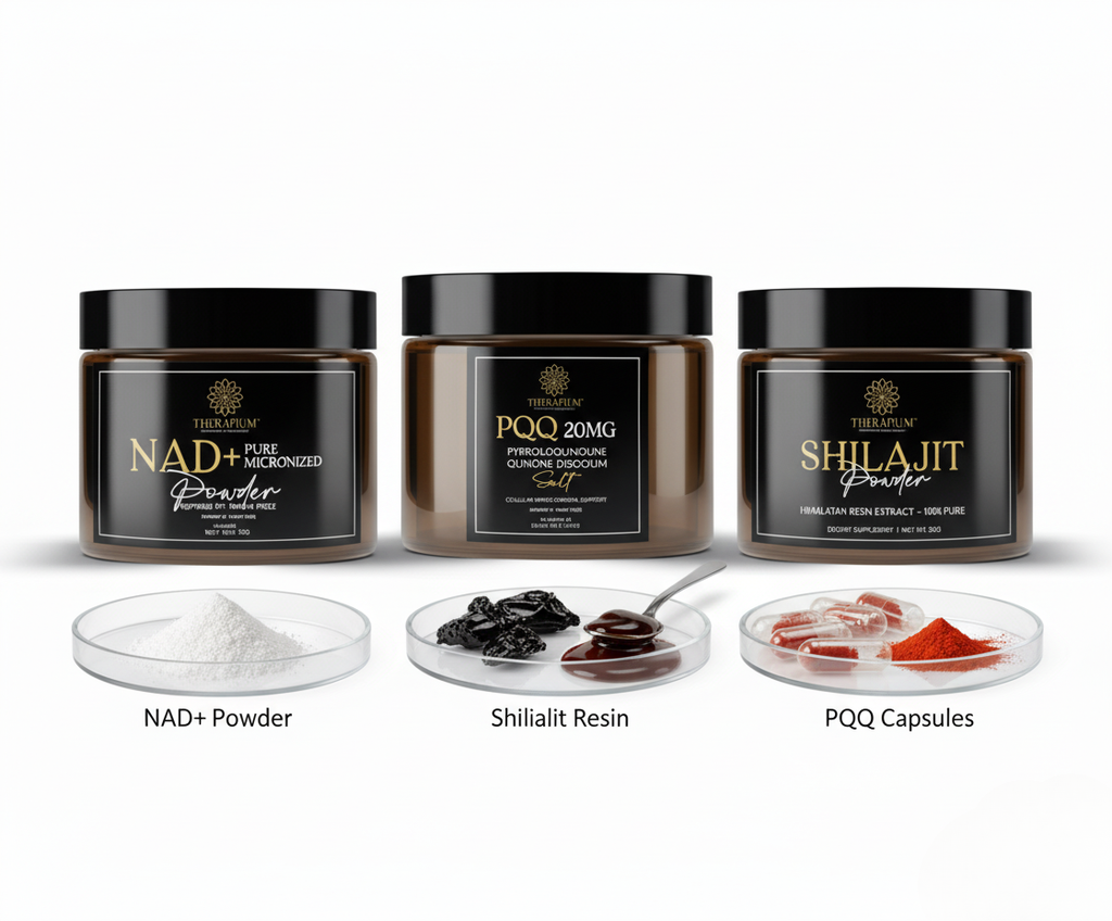 Stivă de suport celular THERAPIUM™ – NAD+, PQQ și Shilajit