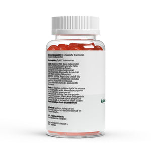Therapium Ashwagandha Gummies, a jar of 60 mango gummies with ashwagandha and vitamin B6