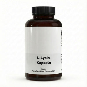 Therapium L-Lysine, a jar of 100 vegan capsules