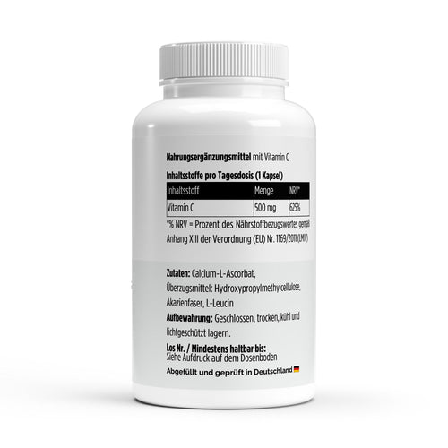 Therapium Buffered Vitamin C 500 mg, a jar of 240 capsules