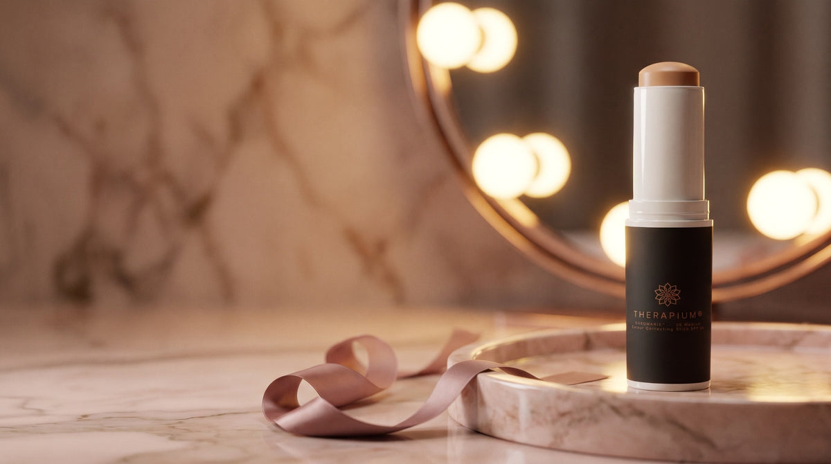 Therapium CHROMARIS™ CC Ceramide Stick SPF 30 — 25 Medium in a cinematic scene