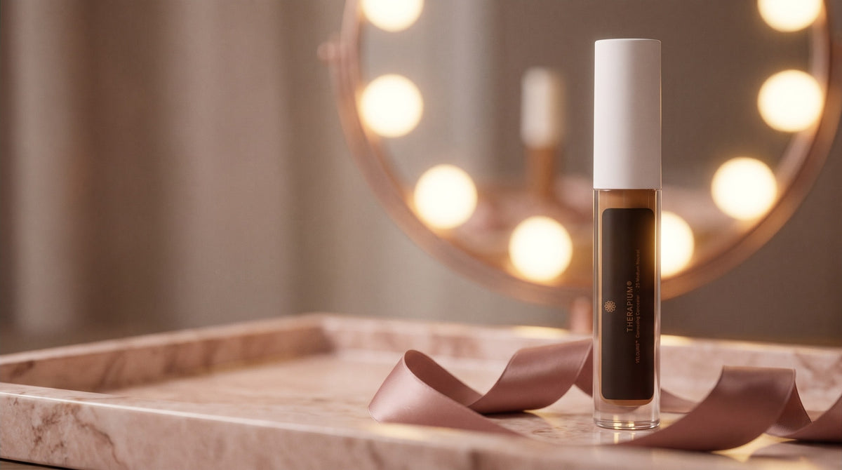 Therapium VELOURIS™ Correcting Concealer — 25 Medium Neutral in a cinematic scene