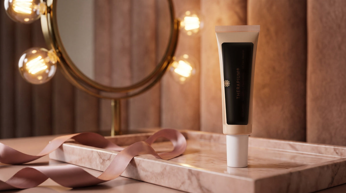 Therapium VELOURIS™ Smoothing Foundation — 05 Fair Neutral in a cinematic scene