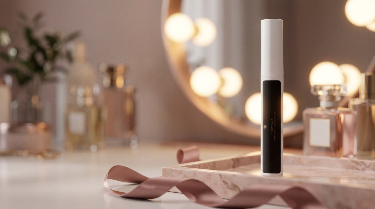 Therapium CILIARIS™ Lengthening & Volumising Mascara in a cinematic scene