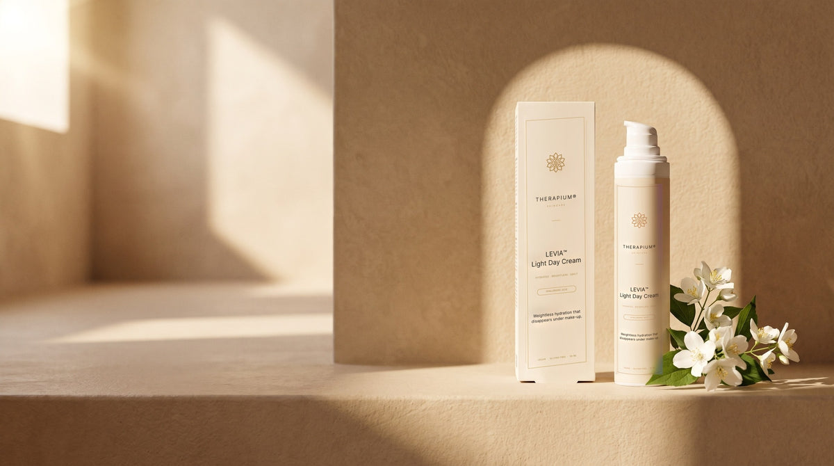 Therapium LEVIA™ Light Day Cream in a cinematic scene