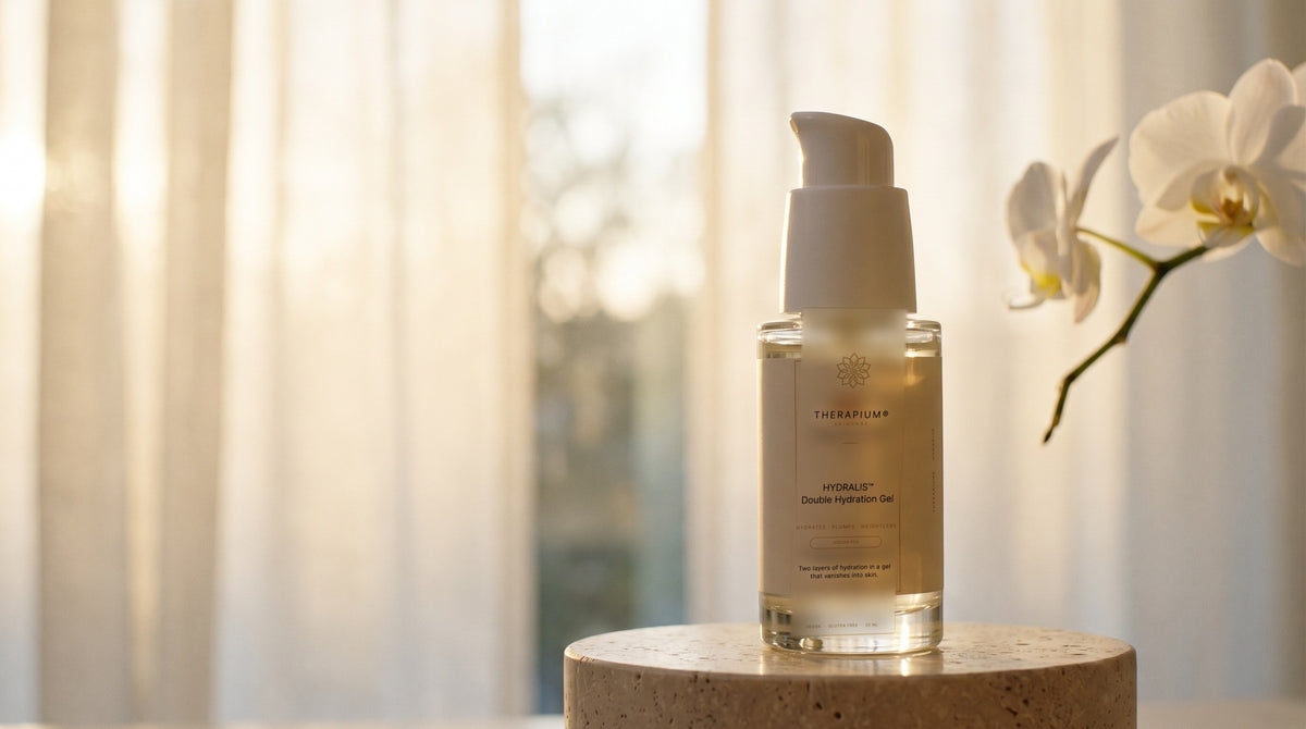 Therapium HYDRALIS™ Double Hydration Gel in a cinematic scene