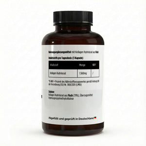 Therapium Marine Collagen Peptides, a jar of 120 capsules with fish collagen hydrolysate