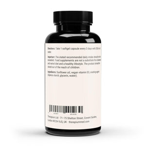 Therapium Vitamina D3 — 60 de softgeluri vegane cu 3.000 U.I. fiecare — unghi 2
