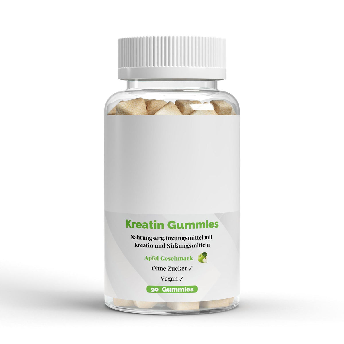 Therapium Creatine Gummies Apple, a jar of 90 gummies with creatine monohydrate