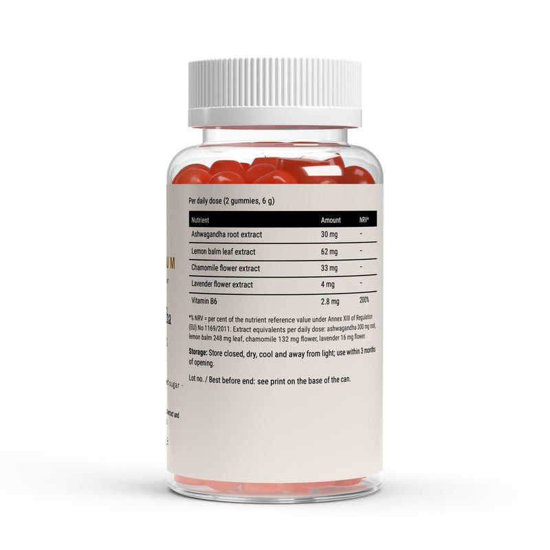 The label with the daily-dose table and the full ingredient list