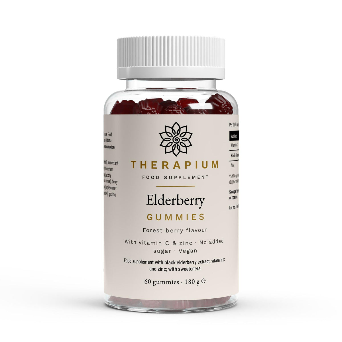 Therapium elderberry vitamin c zinc gummies 60 pcs — studio