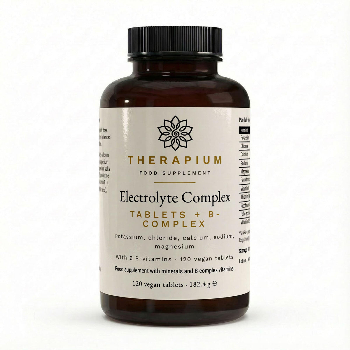 Therapium HYDRARIS Electrolyte Complex Tablets — bottle, studio front