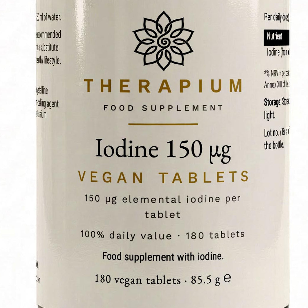 Therapium Iodine 150 µg tablets — close-up of the front label
