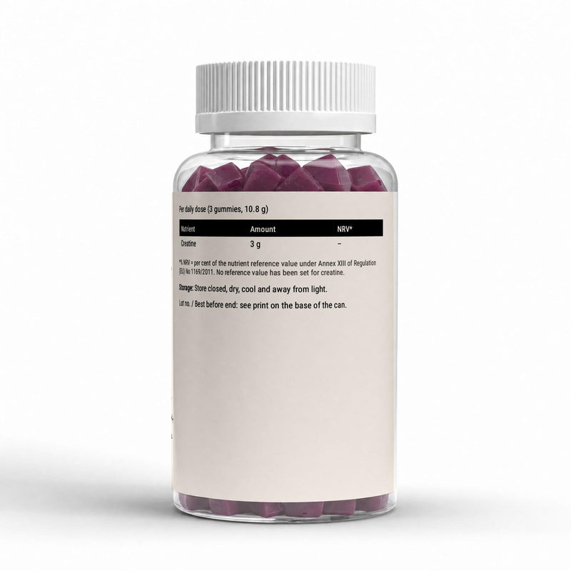 The label with the daily-dose line and the ingredient list