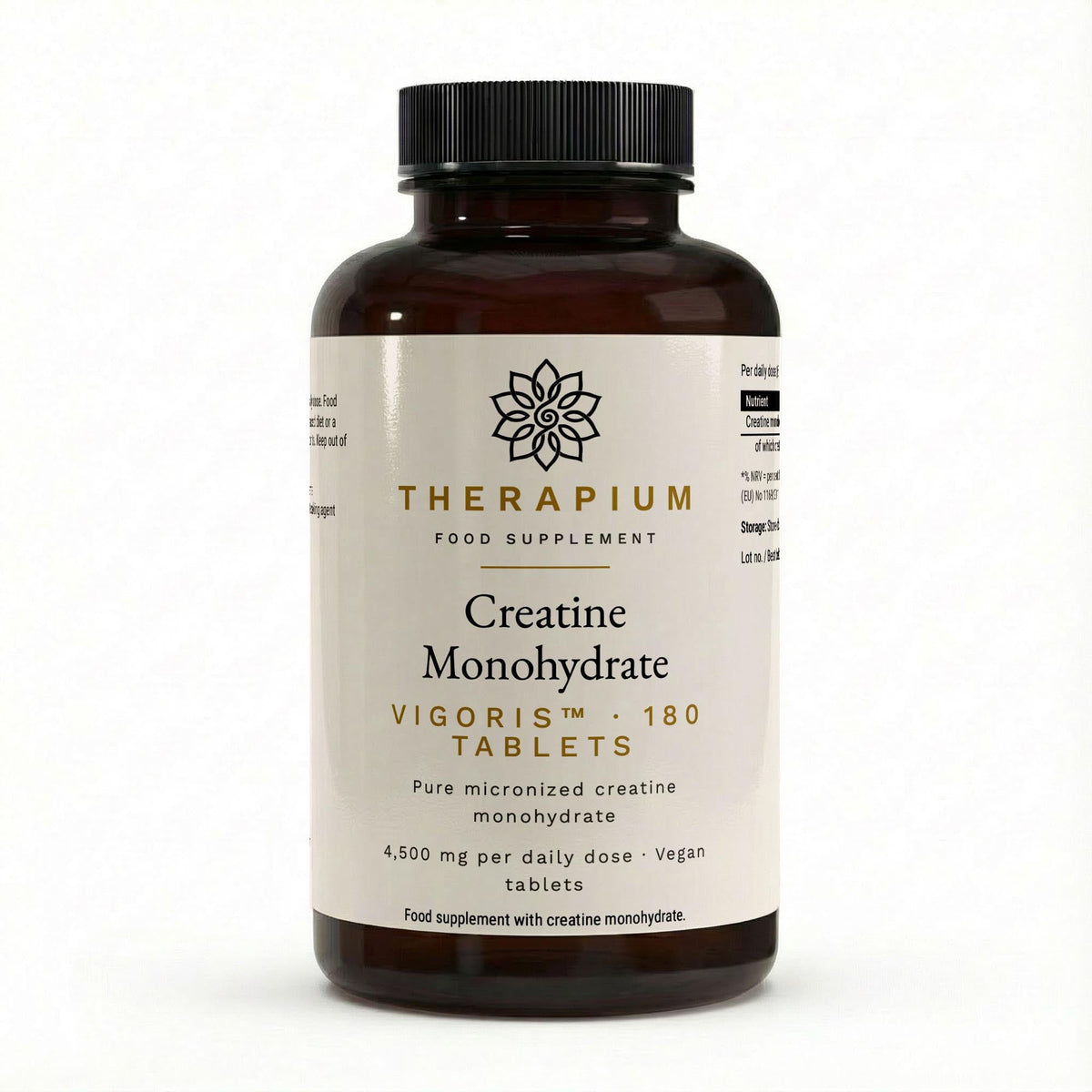 Therapium creatine monohydrate 180 vegan tablets — studio