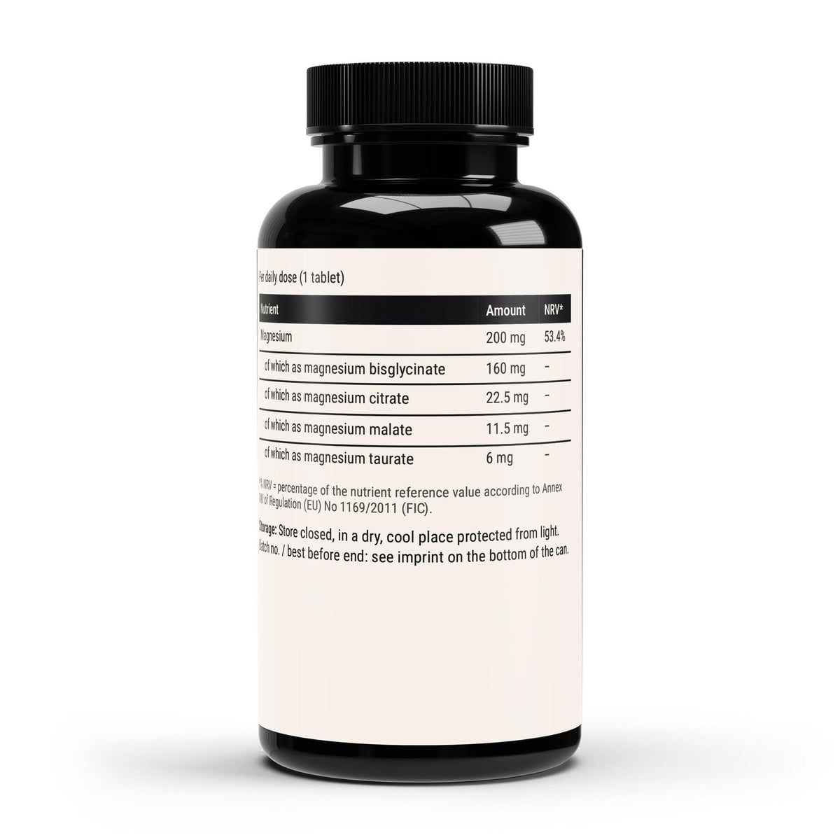 Therapium magnesium 4 fold complex 60 vegan tablets — Label: Printed on the label
