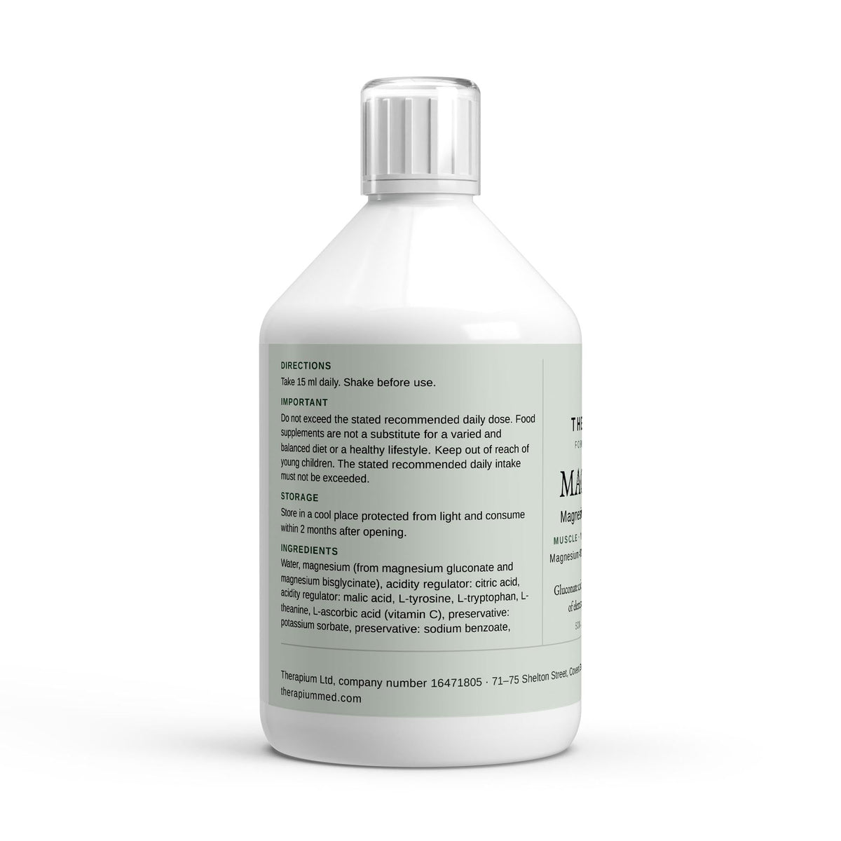 The bottle in use, 15 ml shot poured