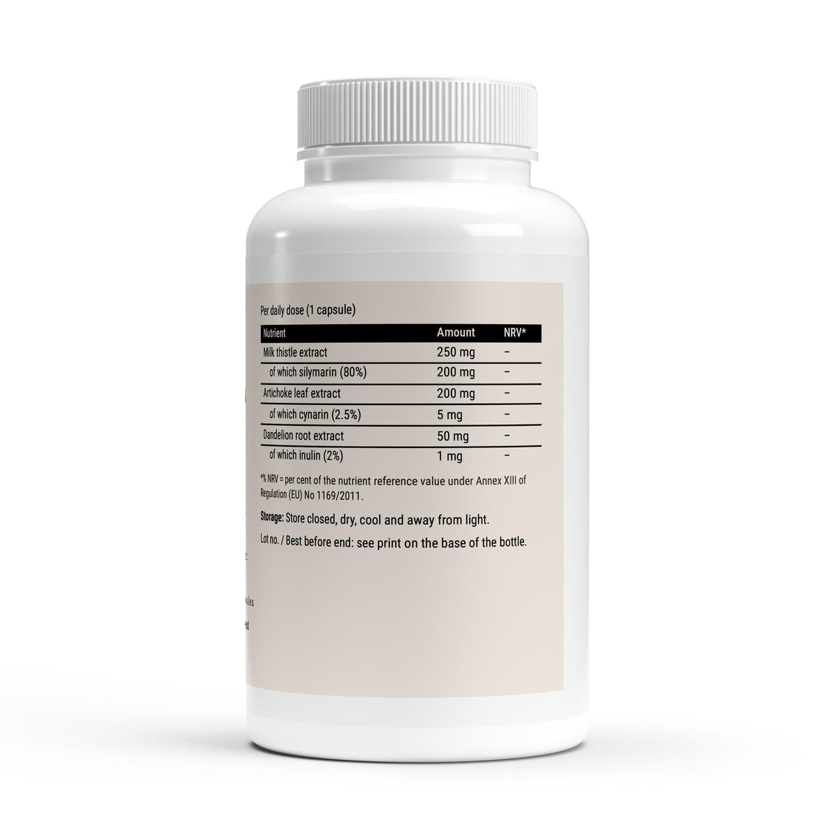Therapium SILVARIS Milk Thistle Artichoke Dandelion — label with the three standardised extracts