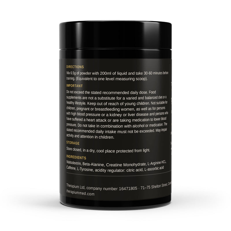 The label with the ten printed lines of the daily dose