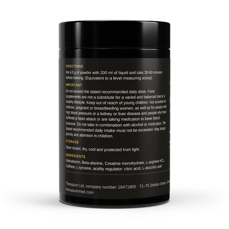 The label with the ten printed lines of the daily dose