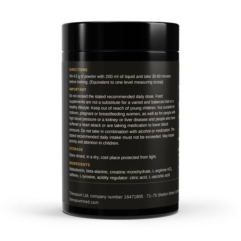 The label with the ten printed lines of the daily dose