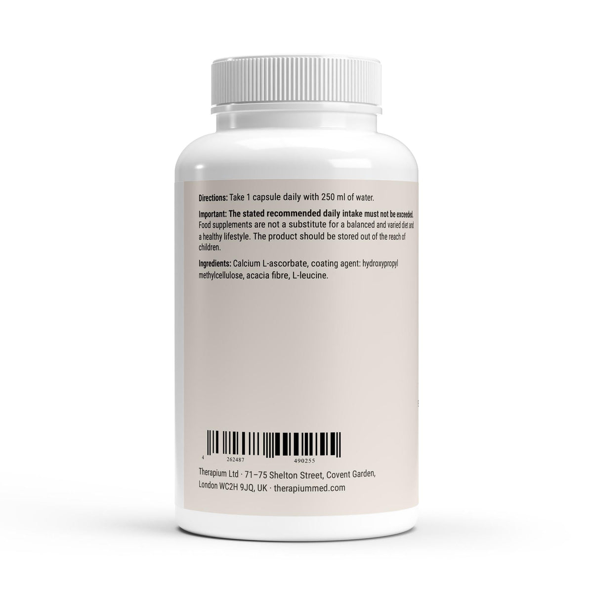 Therapium buffered vitamin c 500 mg 240 capsules — Label: Printed on the label