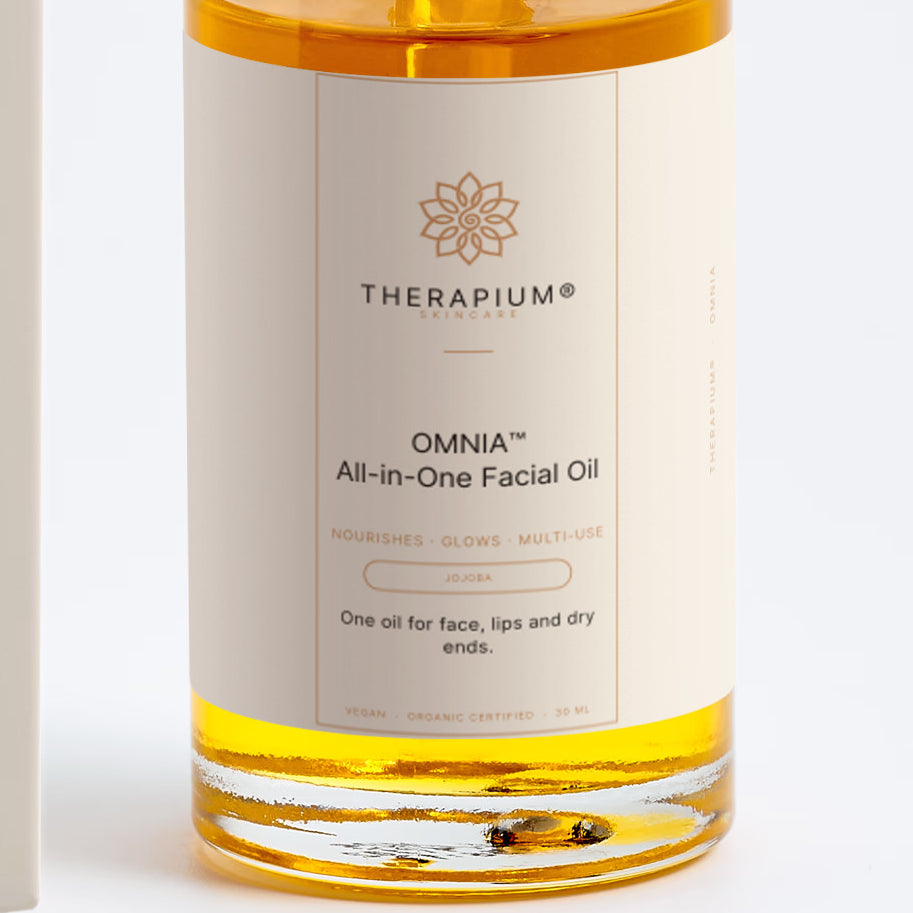 Therapium OMNIA™ All-in-One Facial Oil, front label