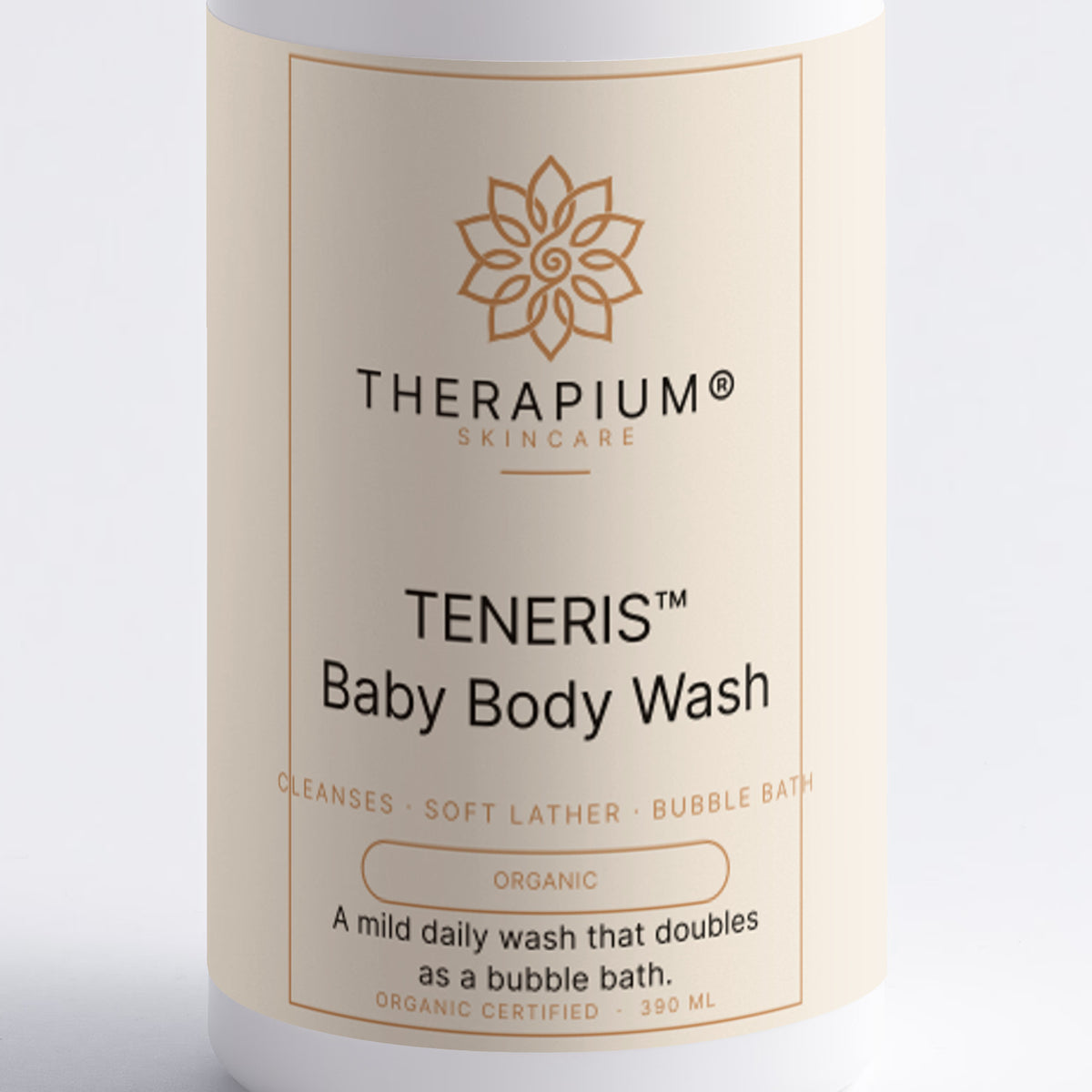 Therapium TENERIS™ Baby Body Wash, front label