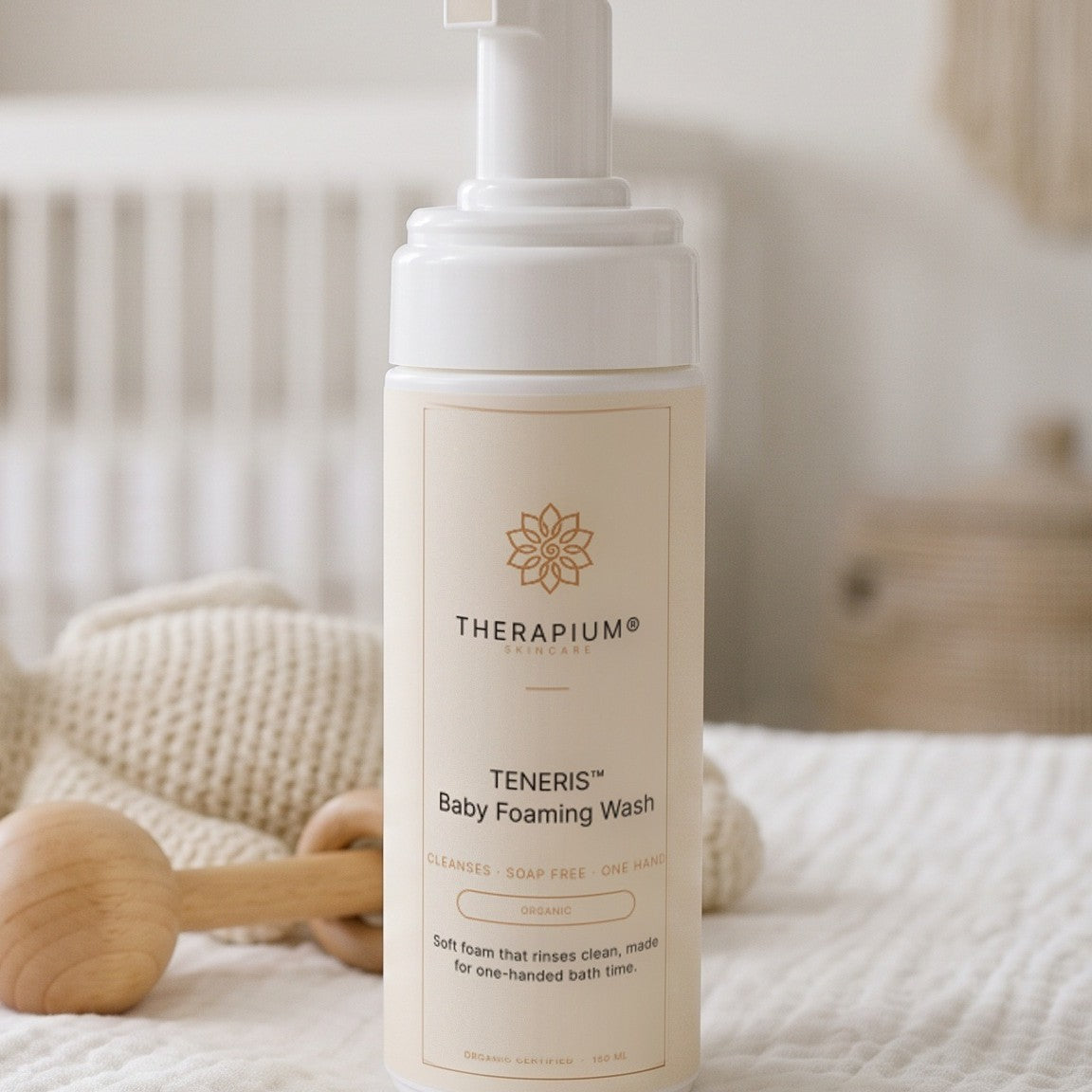 Therapium TENERIS™ Baby Foaming Wash, styled scene