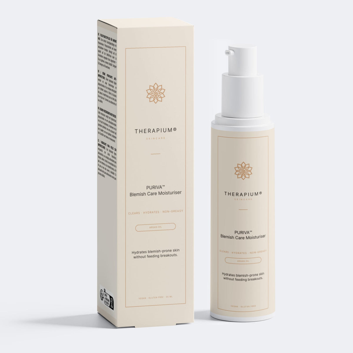 Therapium PURIVA™ Blemish Care Moisturiser, studio photo